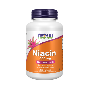 NOW Niacin 500 мг tabs 250 табл