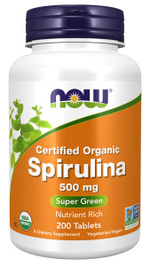 NOW Spirulina 500 mg 200 табл