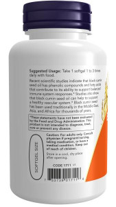 NOW Black Cumin Seed Oil 1000 mg 60 капс NOW Black Cumin Seed Oil 1000 mg 60 капс