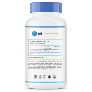 SNT Arginine 500 мг 90 капс SNT Arginine 500 мг 90 капс