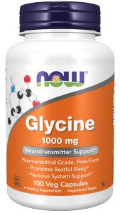 NOW Glycine 1000 mg 100 капс NOW Glycine 1000 mg 100 капс