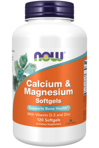 NOW Calcium & Magnesium + D 120 софтг