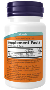 NOW Selenium 100 mcg 100табл NOW Selenium 100 mcg 100табл