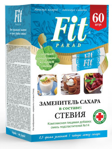 Fit Parad Заменитель сахара №14 в стиках 60 саше Fit Parad Заменитель сахара №14 в стиках 60 саше