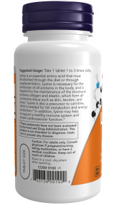 NOW L-Lysine 500 mg 100 tab NOW L-Lysine 500 mg 100 tab