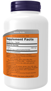 NOW L-Lysine 500 мг 250 табл NOW L-Lysine 500 мг 250 табл