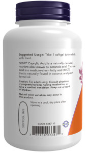 NOW Caprylic acid 600 мг 100 софтг капс NOW Caprylic acid 600 мг 100 софтг капс