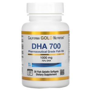 California Gold Nutrition DHA 700 Fish Oil 30 капс California Gold Nutrition DHA 700 Fish Oil 30 капс