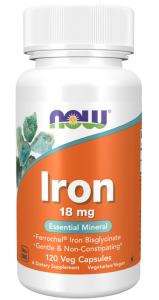 NOW Iron 18 mg ferrochel(R) 120 капс