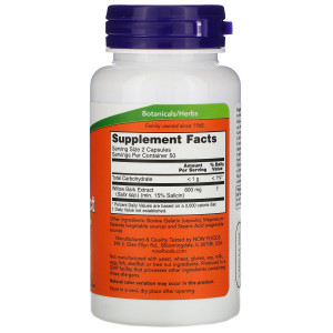 NOW Willow Bark Extract 400 мг 100 вег капс NOW Willow Bark Extract 400 мг 100 вег капс