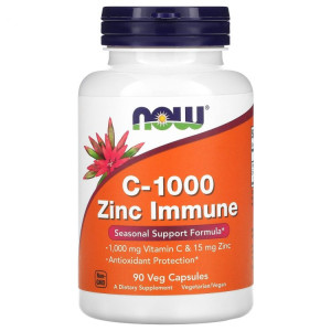 NOW C-1000 Zinc Immune 90 капс