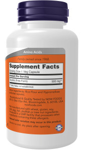 NOW Taurine 500 mg 100 капс NOW Taurine 500 mg 100 капс