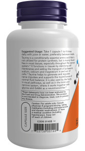 NOW Taurine 500 mg 100 капс NOW Taurine 500 mg 100 капс
