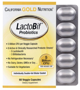 California GOLD Nutrition LactoBif 5 60 капс