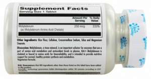 KAL Molybdenum Cheated 250 мг ,100табл
