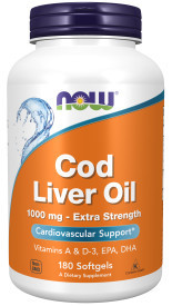 NOW Cod Liver Oil 1000 mg 180 капс NOW Cod Liver Oil 1000 mg 180 капс