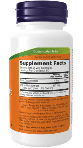 NOW Willow Bark Extract 400 мг 100 вег капс NOW Willow Bark Extract 400 мг 100 вег капс