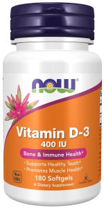 NOW Vitamin D3 400 180 капс