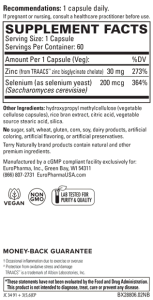 Terry Naturally Zinc Plus Selenium 60 капс