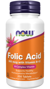 NOW Folic Acid 800 мкг 250 табл NOW Folic Acid 800 мкг 250 табл