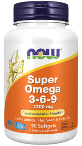 NOW Super Omega 3-6-9 1200 mg 90 капс NOW Super Omega 3-6-9 1200 mg 90 капс