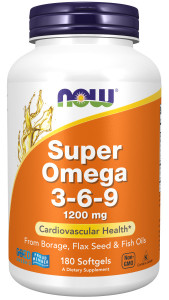 NOW Super Omega 3-6-9 1200 mg 180 капс NOW Super Omega 3-6-9 1200 mg 180 капс