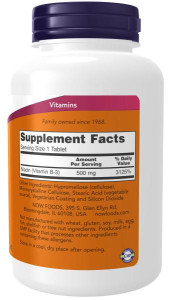 NOW Niacin 500 мг tabs 250 табл