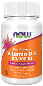 NOW Vitamin D3 50 000 50 капс