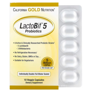 California GOLD Nutrition LactoBif 5 10 капс
