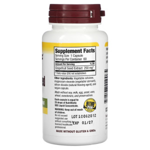 NutriBiotic Grapefruit Seed Extract 250 mg 60 Caps NutriBiotic Grapefruit Seed Extract 250 mg 60 Caps