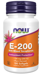 NOW E-200 Mix Tocopherol 100 капс