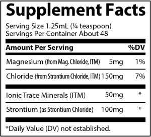 Trace Minerals Liquid Ionic Strontium 100 мг 59 мл