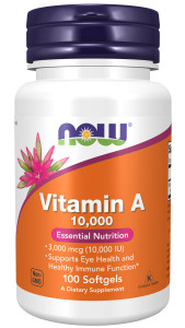 NOW Vitamin A 10 000 ME 100 софтгель NOW Vitamin A 10 000 ME 100 софтгель