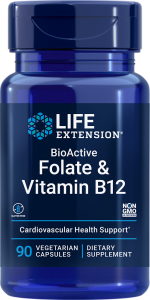 Life Extension BioActive Folate & Vitamin B-12 90 капс