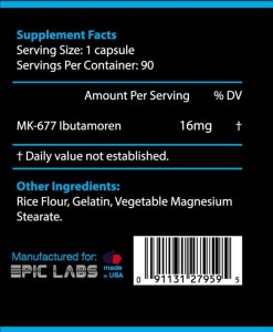 Epic Labs MK-677 Ibutamoren 60 капс Epic Labs MK-677 Ibutamoren 60 капс