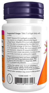 NOW Vitamin D3 2000 30 капс
