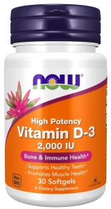 NOW Vitamin D3 2000 30 капс
