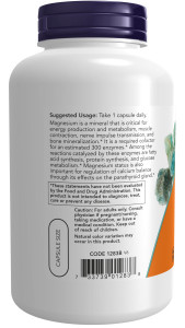 NOW Magnesium 400 мг 180 капс