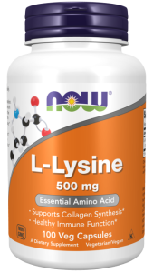 NOW L-Lysine 500 mg 100 caps NOW L-Lysine 500 mg 100 caps