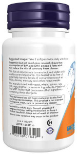 NOW Omega-3 1000 мг (30%) 30 капс NOW Omega-3 1000 мг (30%) 30 капс
