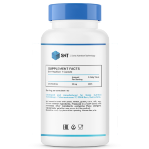 SNT Zinc Picolinate 22 мг 90капс SNT Zinc Picolinate 22 мг 90капс