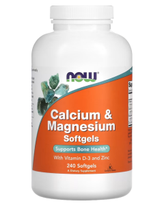 NOW Calcium & Magnesium + D 240 софтг
