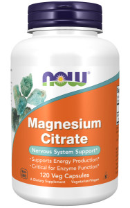 NOW Magnesium Citrate 400 mg 120 капс NOW Magnesium Citrate 400 mg 120 капс
