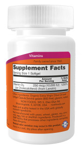 NOW Vitamin D3 10,000 IU 120 капс NOW Vitamin D3 10,000 IU 120 капс
