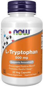 NOW L-Tryptophan 500 мг 60 капс NOW L-Tryptophan 500 мг 60 капс