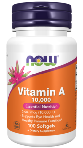 NOW Vitamin A 10 000 ME 100 софтгель NOW Vitamin A 10 000 ME 100 софтгель