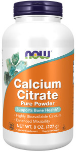NOW Calcium Citrate Powder 8 oz 227 гр NOW Calcium Citrate Powder 8 oz 227 гр
