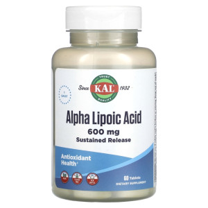 KAL Alpha Lipoic Acid Sustained Release 600 мг 60 табл KAL Alpha Lipoic Acid Sustained Release 600 мг 60 табл