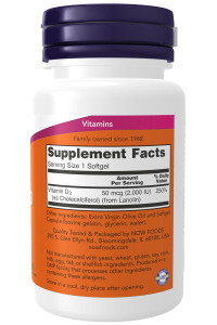 NOW Vitamin D3 2000 120 капс NOW Vitamin D3 2000 120 капс