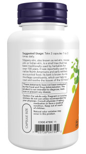 NOW Slippery Elm 400 мг 100 капс